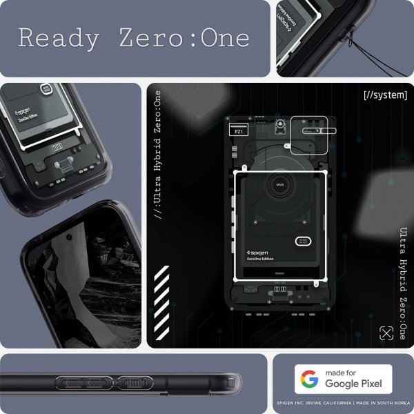 Spigen Google Pixel 8a Kuori Ultra Hybrid Zero One Musta