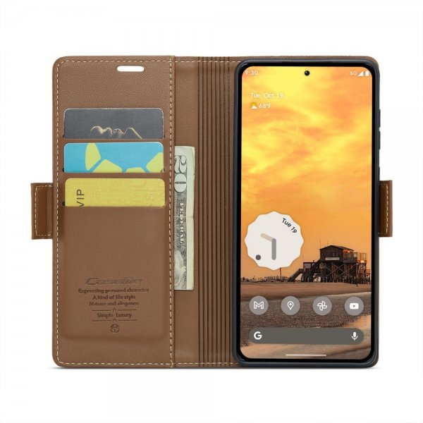 CaseMe Google Pixel 9/Pixel 9 Pro suojakuori 023 Series ruskea