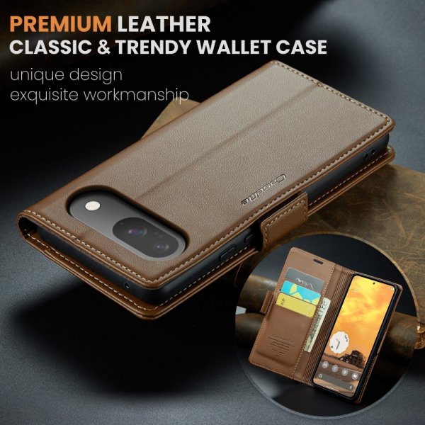 CaseMe Google Pixel 9/Pixel 9 Pro suojakuori 023 Series ruskea