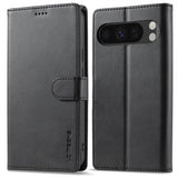 Lc.Imeeke Google Pixel 9/Pixel 9 Pro Suojakotelo Korttipaikalla, Jalustatoiminnolla, Musta
