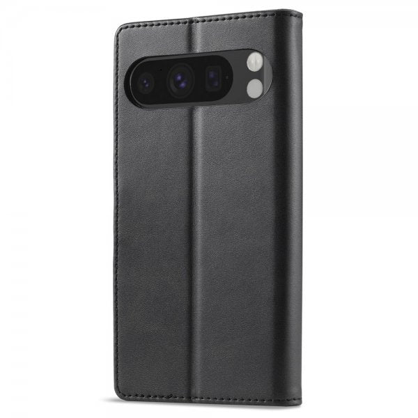 Lc.Imeeke Google Pixel 9/Pixel 9 Pro Suojakotelo Korttipaikalla, Jalustatoiminnolla, Musta
