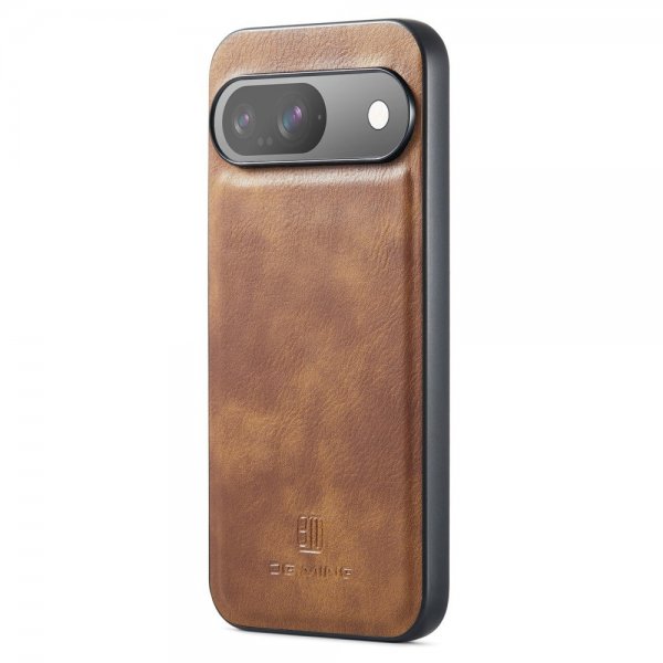 Dg.Ming Google Pixel 9/Pixel 9 Pro -kotelo irrotettavalla kuorella, ruskea