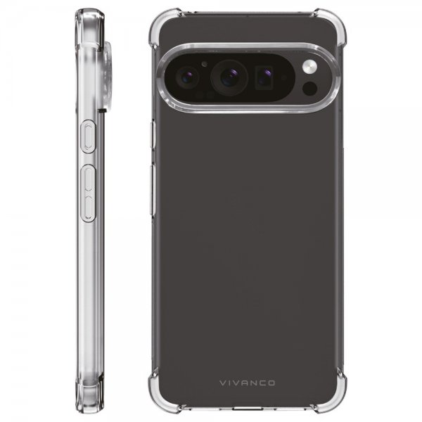 Vivanco Google Pixel 9/Pixel 9 Pro -kuori Anti-Shock Transparent