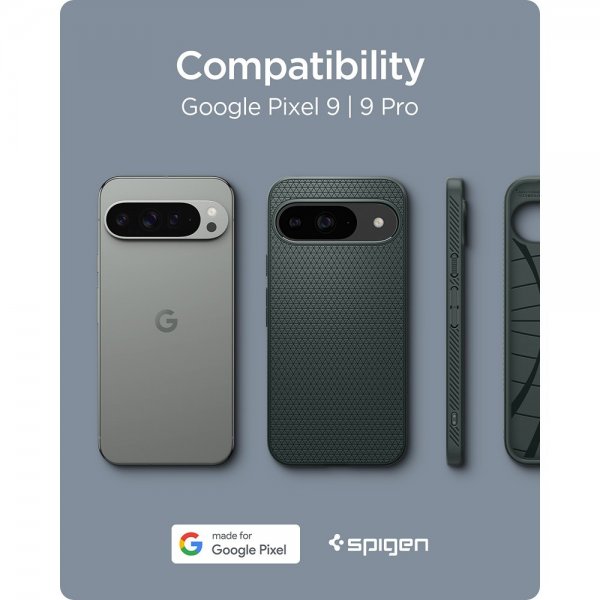 Spigen Google Pixel 9/Pixel 9 Pro Kuori Liquid Air Abyss Green