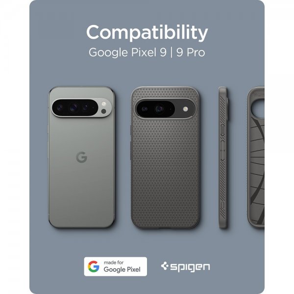 Spigen Google Pixel 9/Pixel 9 Pro Kuori Liquid Air Marble Gray