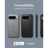 Spigen Google Pixel 9/Pixel 9 Pro Suojakuori Liquid Air Matte Black