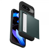 Spigen Google Pixel 9/Pixel 9 Pro Suojakuori Slim Armor CS Abyss Green