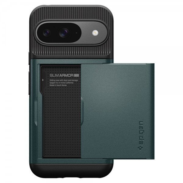 Spigen Google Pixel 9/Pixel 9 Pro Suojakuori Slim Armor CS Abyss Green