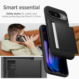 Spigen Google Pixel 9/Pixel 9 Pro Kuori Slim Armor CS Musta