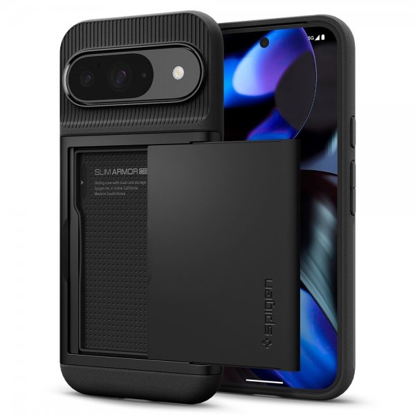 Spigen Google Pixel 9/Pixel 9 Pro Kuori Slim Armor CS Musta