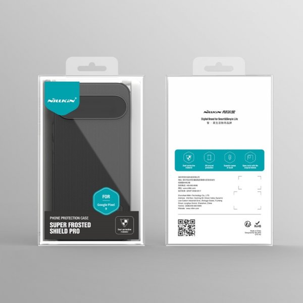 Nillkin Google Pixel 9/Pixel 9 Pro Suojakuori Super Frosted Shield Pro Musta