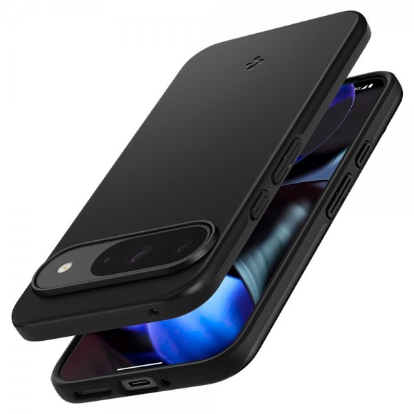 Spigen Google Pixel 9/Pixel 9 Pro -kuori Thin Fit, musta