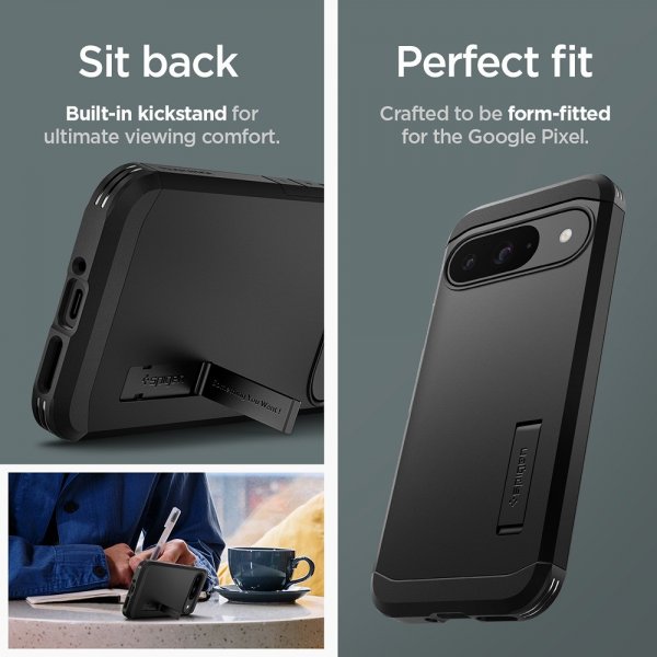 Spigen Google Pixel 9/Pixel 9 Pro Kuori Tough Armor Musta