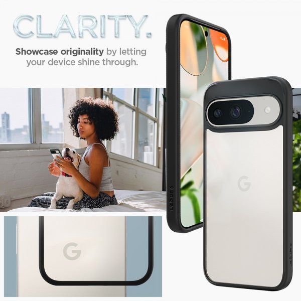 Spigen Google Pixel 9/Pixel 9 Pro Kuori Ultra Hybrid Matte Black