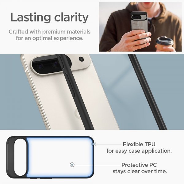 Spigen Google Pixel 9/Pixel 9 Pro Kuori Ultra Hybrid Matte Black