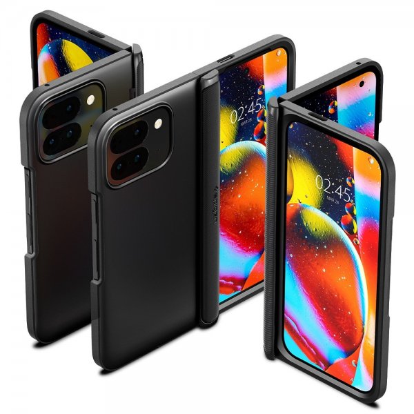 Spigen Google Pixel 9 Pro Fold -kuoret, Slim Armor Pro, musta