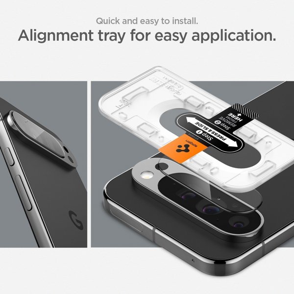 Spigen Google Pixel 9 Pro Kameralinssuojaus Lasi.tR EZ Fit Optik 2-pack