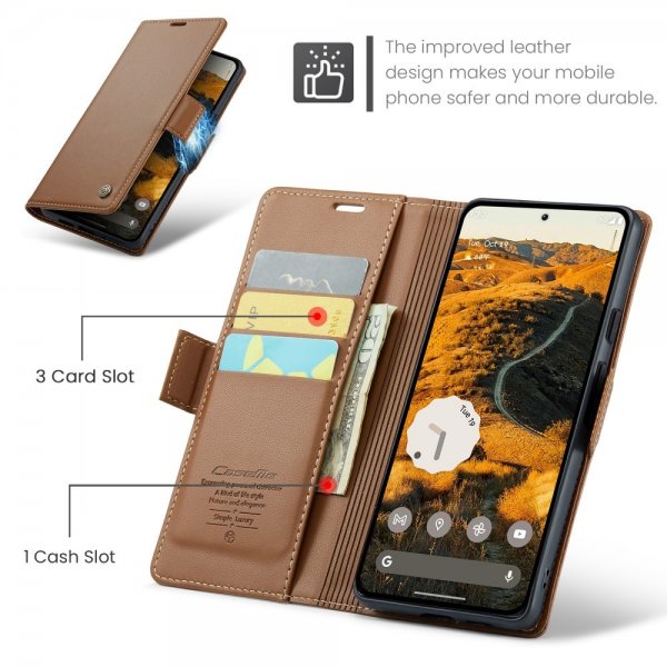 CaseMe Google Pixel 9 Pro XL -kotelo 023 Series Ruskea