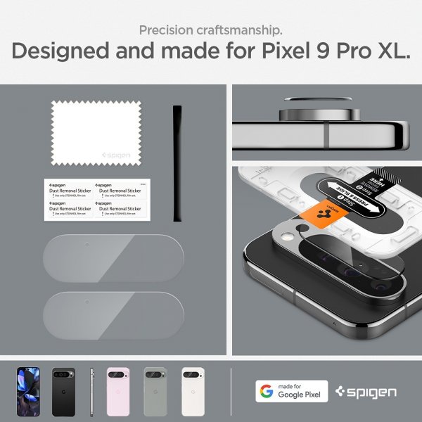 Spigen Google Pixel 9 Pro XL Kamerasuojalasi.tR EZ Fit Optik 2-pack