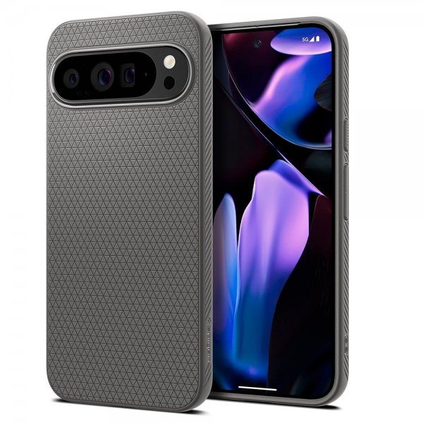 Spigen Google Pixel 9 Pro XL -suojakuori Liquid Air Marble Gray