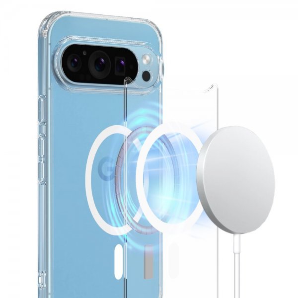 Google Pixel 9 Pro XL -kuori, MagSafe, läpinäkyvä