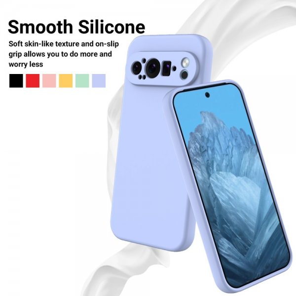 Google Pixel 9 Pro XL Kuori hihnalla Silikoni Violetti
