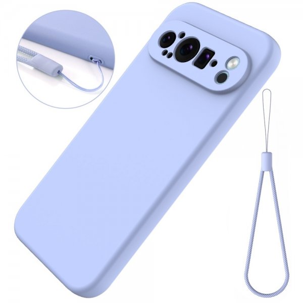 Google Pixel 9 Pro XL Kuori hihnalla Silikoni Violetti