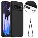 Google Pixel 9 Pro XL Kuori hihnalla Silikoni MagSafe Musta