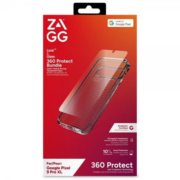 ZAGG Google Pixel 9 Pro XL Kuori ja Näytönsuoja Luxe & Glass 360 Protect Bundle