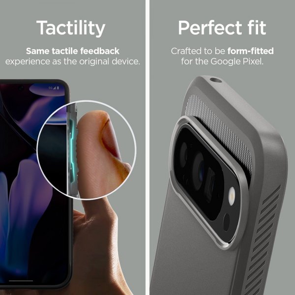 Spigen Google Pixel 9 Pro XL -suojakuori Rugged Armor Marble Gray