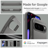 Spigen Google Pixel 9 Pro XL -suojakuori Rugged Armor Marble Gray