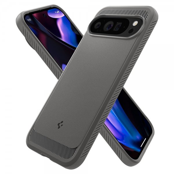 Spigen Google Pixel 9 Pro XL -suojakuori Rugged Armor Marble Gray