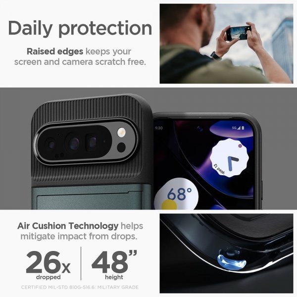 Spigen Google Pixel 9 Pro XL Kuori Slim Armor CS Abyss Green