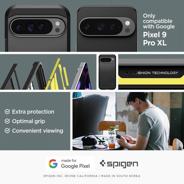 Spigen Google Pixel 9 Pro XL Kuori Tough Armor Musta