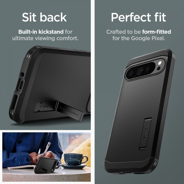 Spigen Google Pixel 9 Pro XL Kuori Tough Armor Musta