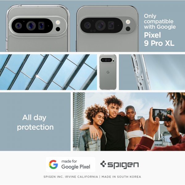 Spigen Google Pixel 9 Pro XL Kuori Ultra Hybrid Crystal Clear