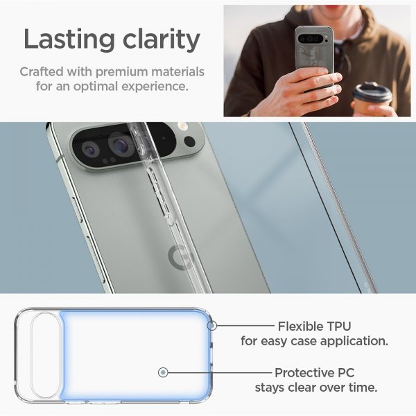 Spigen Google Pixel 9 Pro XL Kuori Ultra Hybrid Crystal Clear