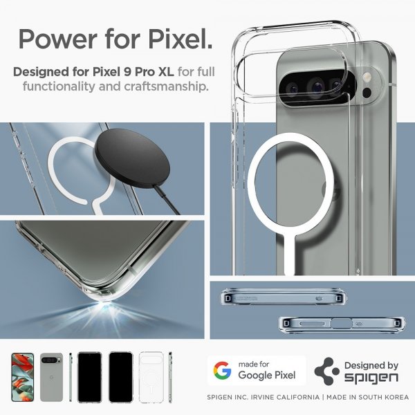 Spigen Google Pixel 9 Pro XL Kuori Ultra Hybrid MagFit Valkoinen
