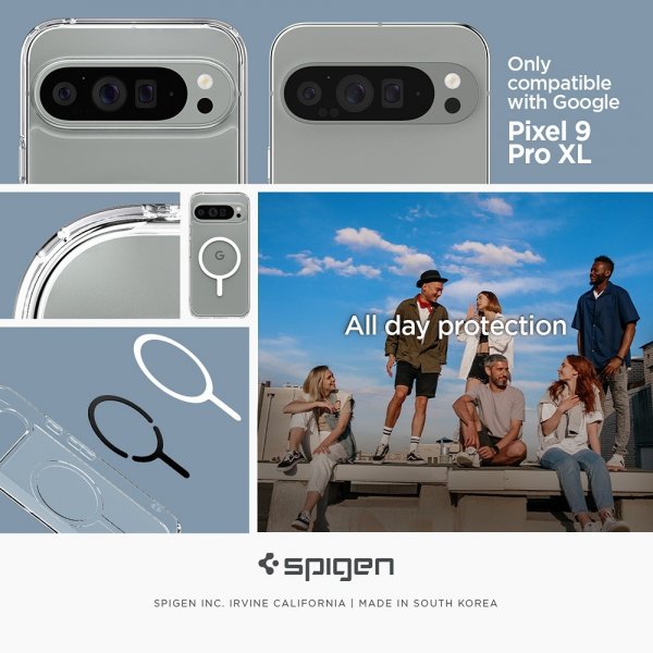 Spigen Google Pixel 9 Pro XL Kuori Ultra Hybrid MagFit Valkoinen