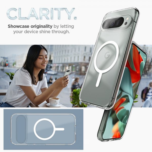 Spigen Google Pixel 9 Pro XL Kuori Ultra Hybrid MagFit Valkoinen