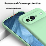 Google Pixel 9 -kuori rannehihnalla, silikonia, vihreä