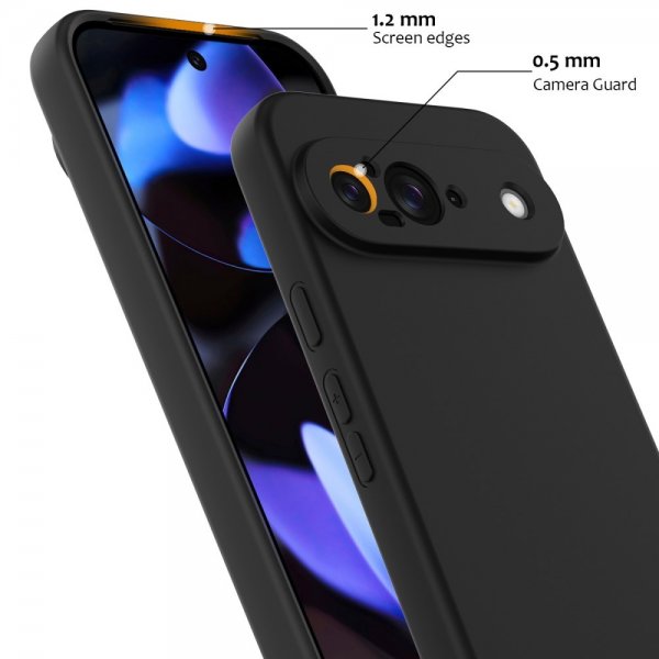 Google Pixel 9 Kuori hihnalla Silikoni MagSafe Musta