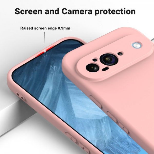 Google Pixel 9 Kuori hihnalla Silikoni Vaaleanpunainen