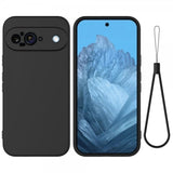 Google Pixel 9 Kuori hihnalla Silikoni Musta