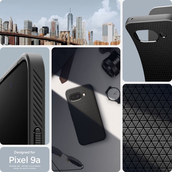 Spigen Google Pixel 9a Kuori Liquid Air Matte Black