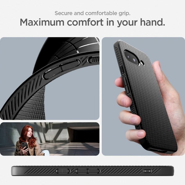 Spigen Google Pixel 9a Kuori Liquid Air Matte Black
