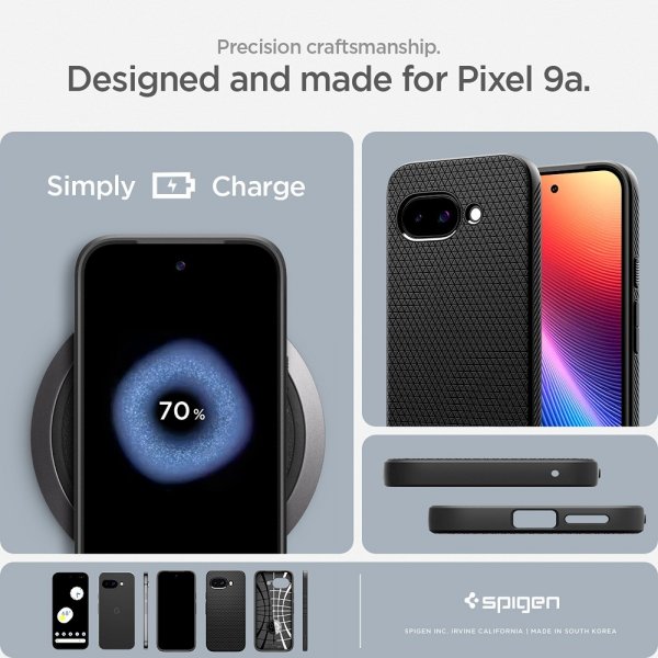 Spigen Google Pixel 9a Kuori Liquid Air Matte Black