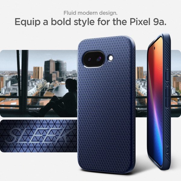 Spigen Google Pixel 9a Suojakuori Liquid Air Navy Blue