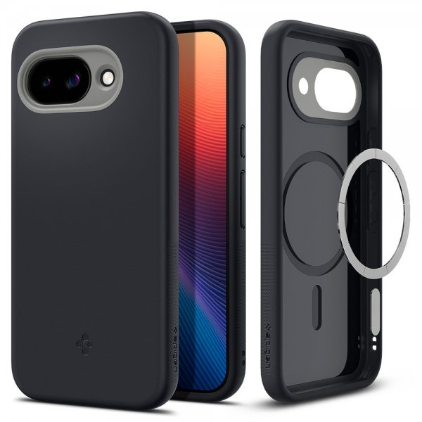 Spigen Google Pixel 9a -suojakuori Nano Pop MagFit, Black Sesame