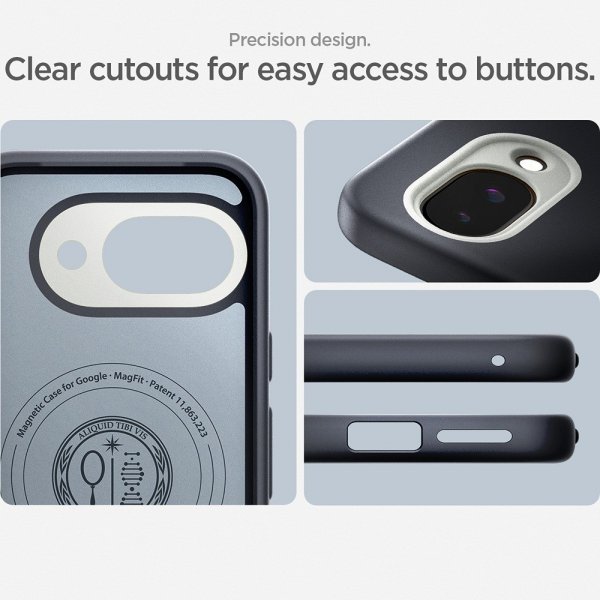 Spigen Google Pixel 9a -suojakuori Nano Pop MagFit, Black Sesame